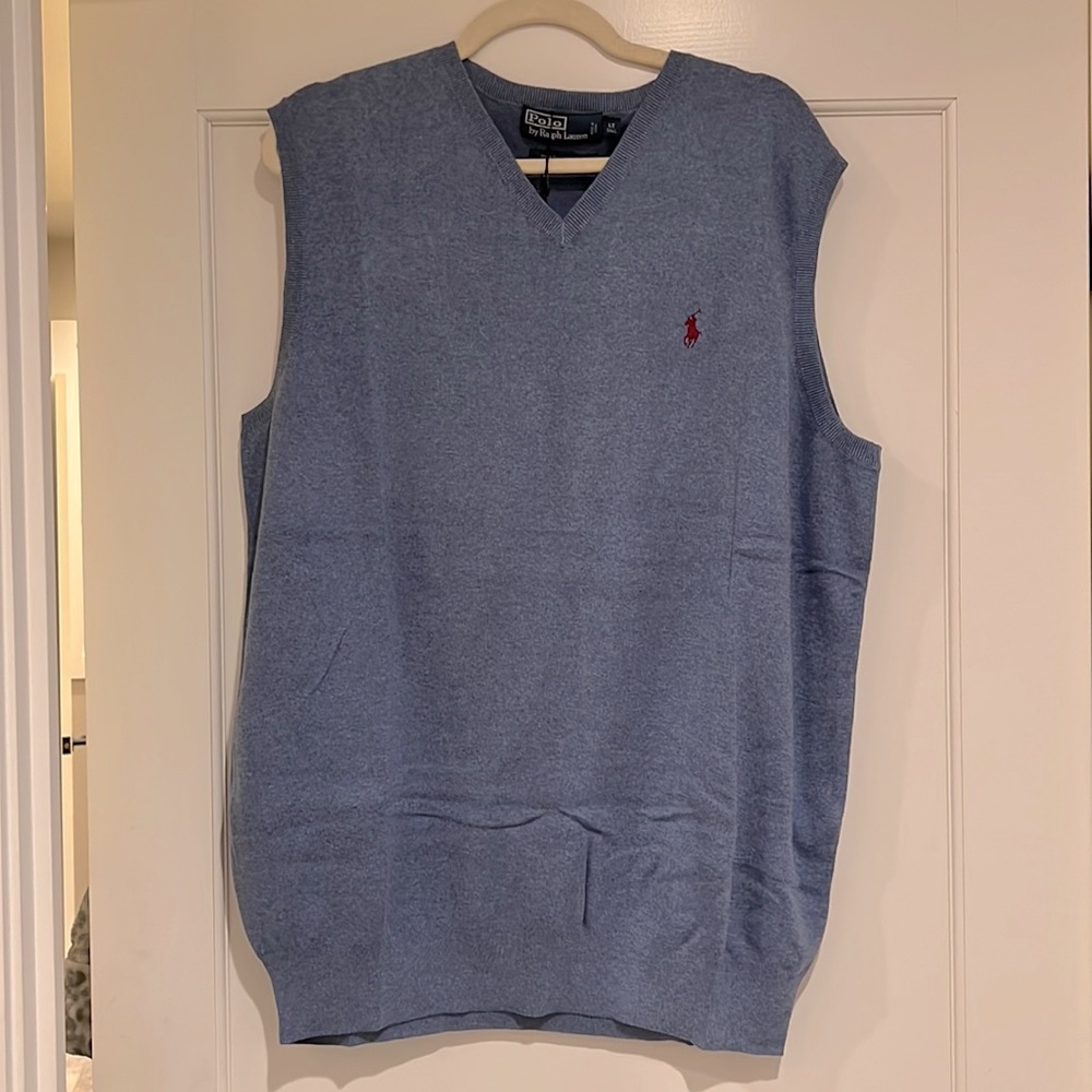 Polo 100% Pima Cotton V Neck Vest